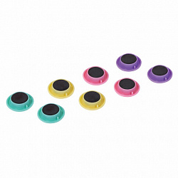 Магниты 30 мм, НАБОР 8 шт., BRAUBERG "PASTEL", блистер, 272518