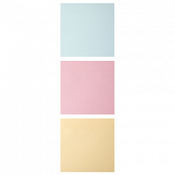 Блок самоклеящийся (стикеры) BRAUBERG, ПАСТЕЛЬНЫЙ, 76х76 мм, 3 цвета х 50 листов, 124808