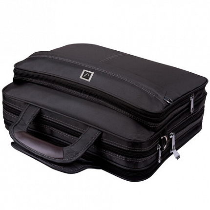 Сумка-портфель BRAUBERG с отделением для ноутбука 15,6", "Control 1", 2 отделения, серая, 39х29х11 см, 240398