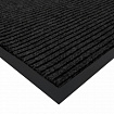Коврик придверный 80х120 см, ЧЕРНЫЙ, влаго-грязезащитный, 450 г/м2, ребристый, PRIMILA (ПРИМИЛА) EXTRA, 701030