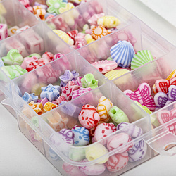 Набор для создания бижутерии и украшений BEADS SET, 200 элементов, 10 видов, пастель, BRAUBERG KIDS, 664693