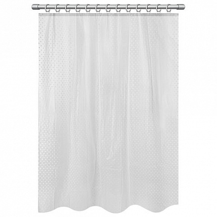 Шторка для ванной PEVA, 180х180 см, кольца в комплекте, дизайн ассорти, УЗОРЫ, WBZ (ВБЗ), 700068