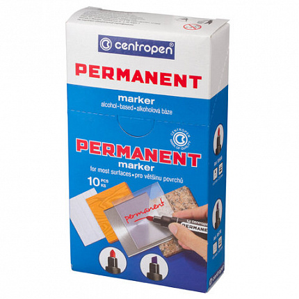 Маркер перманентный CENTROPEN 8566, ЗЕЛЕНЫЙ, круглый наконечник, 2,5 мм, 585660110