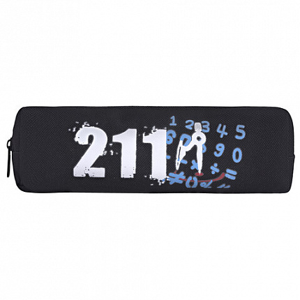 Пенал ЮНЛАНДИЯ ЮНИОР, 1 отделение, полиэстер, "Maths", 20х6х4 см, 273808
