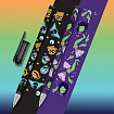 Ручка шариковая с принтом FUNSTER (ФАНСТЕР) STICK "MONSTERS", СИНЯЯ, SOFT TOUCH покрытие, узел 0,7 мм, линия 0,35 мм, 144390
