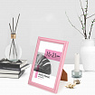 Рамка 15х21 см небьющаяся, багет 17,5 мм, пластик, BRAUBERG "Colorful", розовая, 391247