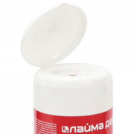 Дезинфицирующие салфетки спиртовые (70%) для рук и поверхностей 150 шт., ЛАЙМАДЕЗ, банка, 609592