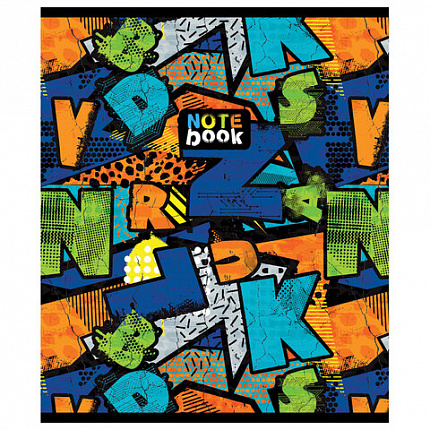 Тетрадь А5 48 л. ПЗБМ, скоба, клетка, выборочный TWIN лак, "Сити-Арт" (5 видов), 028992