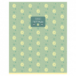 Тетрадь А5 48 л., HATBER, скоба, клетка, обложка картон, тиснение, Цветочный орнамент (микс), 092867, 48Т5тВ1