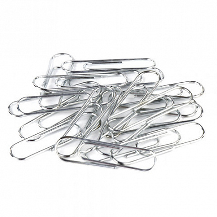 Скрепки ОФИСМАГ, 28 мм, оцинкованные, 100 шт., в картонной коробке, 227582