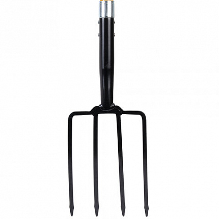 Вилы копальные стальные 19х28 см, ОБЩАЯ ДЛИНА 115 см, черенок стекловолокно, V-ручка, RABBITEX (РАББИТЕКС) "FIBERGLASS", 700491