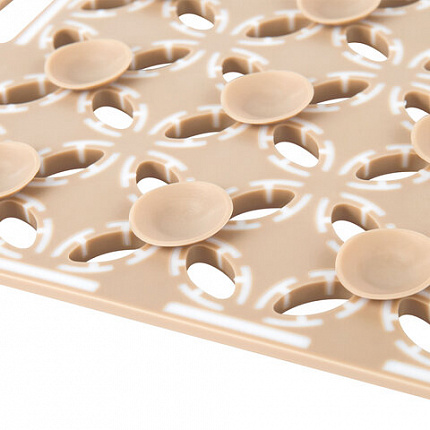 Коврик для ванны противоскользящий износостойкий 80х40 см, "Кофейные зерна", ПП + ТПЭ, PRIMILA (ПРИМИЛА), 700386