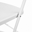 Стулья складные BRABIX "Golf CF-002", КОМПЛЕКТ 4 шт., белый каркас, пластик белый, 533031