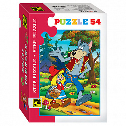 Пазл картонный 54 элемента, "Любимые герои", АССОРТИ, поле 18х13 см, STEP PUZZLE