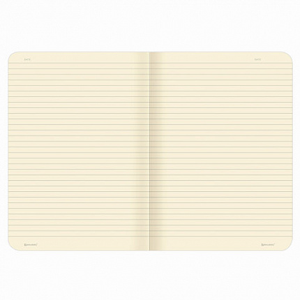 Тетрадь 60 л. в линию обложка кожзам SoftTouch, сшивка, B5 (179х250мм), БЕЛЫЙ, BRAUBERG RAINBOW, 403887