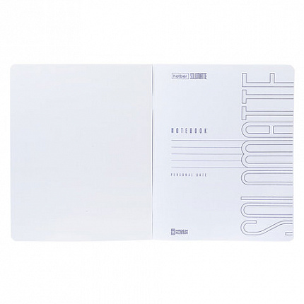 Тетрадь А5 48 л., HATBER, скоба, клетка, Soft-touch ламинация, SoloMatte "Малахит", 48Т5лВ1