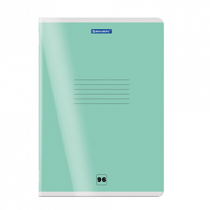 Тетрадь пластиковая обложка (прозрачная) А4 96 листов, скоба, клетка, BRAUBERG "Smart Cover", АССОРТИ (микс в спайке), 405042
