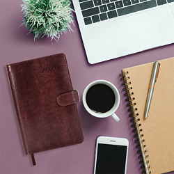 Ежедневник датированный 2026 А5 138x213 мм, BRAUBERG "Legend", под кожу, застежка, коричневый, 117071