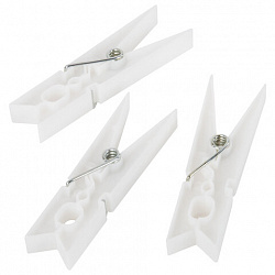 Прищепки бельевые 7,8 см, КОМПЛЕКТ 10 штук, пластик, белые, PRIMILA (ПРИМИЛА) ORIGINAL, 700512