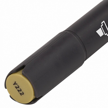 Маркер для скетчинга двусторонний 1 мм - 6 мм BRAUBERG ART CLASSIC, ТЕМНЫЙ ЖЕЛТО-СЕРЫЙ (Y222), 151855