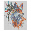 Картина стразами (алмазная мозаика) 40х50 см, ОСТРОВ СОКРОВИЩ "Индейская лиса", без подрамника, 662412