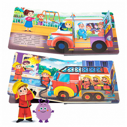 Книжка с двойными окошками "Веселые окошки", 160х160 мм, твердая обложка, АССОРТИ, Бимбимон