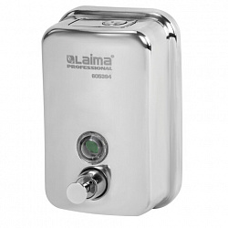 Дозатор для жидкого мыла LAIMA PROFESSIONAL INOX (гарантия 3 года), 0,5 л, нержавеющая сталь, зеркальный, 605394