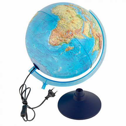 Глобус интерактивный + очки VR, физический / политический, GLOBEN, 32 см, рельефный, с подсветкой, INT13200290