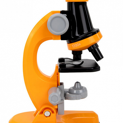 Микроскоп с подсветкой, 30 предметов, в т.ч. набор из 12 микропрепаратов в подарок, увеличение 100х, 400х, 1200х, BRAUBERG KIDS, 391400