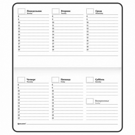 Еженедельник недатированный с резинкой 171х93 мм, BRAUBERG, твердый, 64 л., "Leopard print", 116312