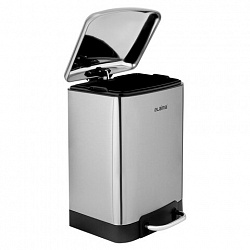 Ведро мусорное с педалью 6 л, крышка с доводчиком, стальное, БЕЗ ОТПЕЧАТКОВ, LAIMA ULTRA, 701567