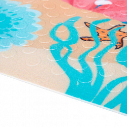 Коврик для ванны противоскользящий 70х40 см с печатью "Русалка", ПВХ, присоски, PRIMILA (ПРИМИЛА), 700371