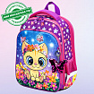 Ранец BRAUBERG QUADRO, 3 отделения, с брелоком, "Charming kitten", 37х28х18 см, 270602