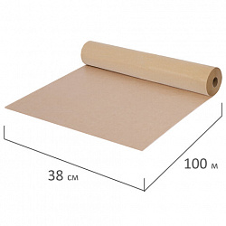 Бумага для выпечки силиконизированная, пергамент 38 см х 100 м, цвет коричневый, LAIMA, CH, 609587