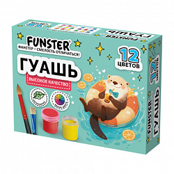 Гуашь FUNSTER (ФАНСТЕР), 12 цветов по 15 мл, ассорти дизайнов, 192824