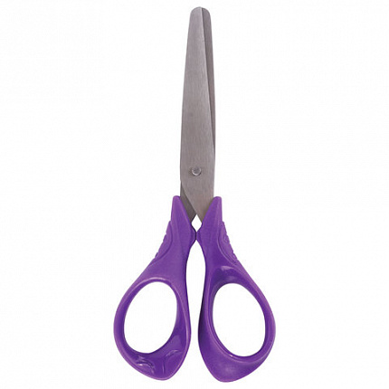 Ножницы ЮНЛАНДИЯ "КОТИК МЯУ", 130 мм, картонная упаковка с подвесом, ассорти, 236978