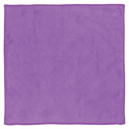 Салфетка из МИКРОФИБРЫ для стекла и оптики 30х30 см, фиолетовая, 250 г/м2, ОФИСМАГ, 601260