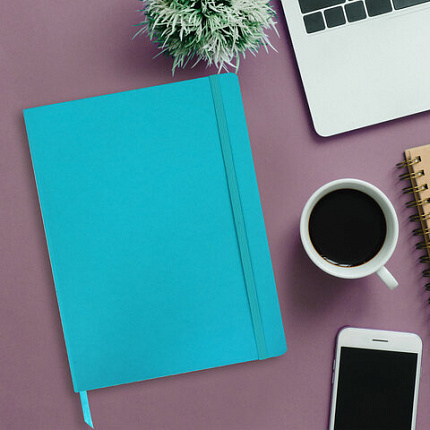 Блокнот-скетчбук БОЛЬШОЙ ФОРМАТ (180х250 мм) В5, BRAUBERG ULTRA, 80 г/м2, 96 л., без линовки, бирюзовый, 113065