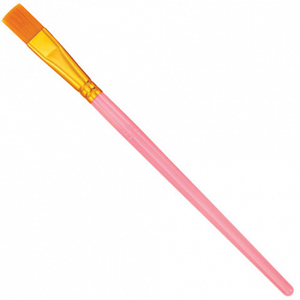 Кисти набор 10 шт., синтетика, розовые, № 2/0-8 (Круглые; Овальные; Плоские; Лайнеры), WBZ, 201088