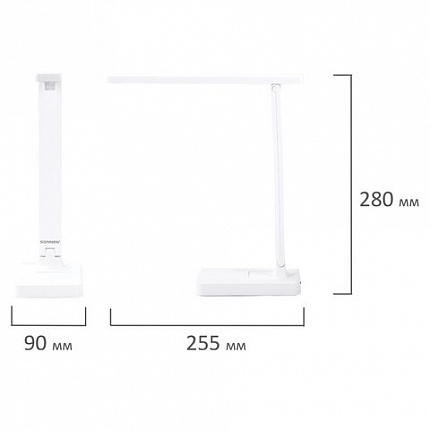 Настольная лампа / светильник беспроводная SONNEN PT-101, USB, LED, 2 Вт, 3 режима, белый, 238776