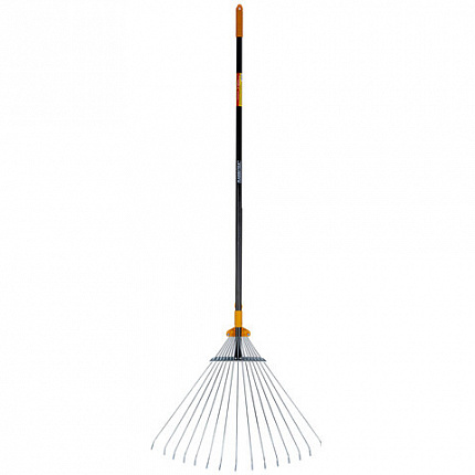 Грабли веерные 15 зубьев раздвижные, захват 20-60 см, ОБЩАЯ ДЛИНА 120-150 см, RABBITEX (РАББИТЕКС) "LONG HANDLE", 700495