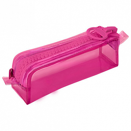 Пенал BRAUBERG с объемной "тракторной" молнией, 1 отделение, ПВХ, 22х8х6,5 см, "Ultra pink", 272340