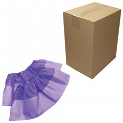 Бахилы ламинированные, КОМПЛЕКТ 500 шт., 38х16 см, спанбонд + ПВД, 100 мкм, 13 г, фиолетовые, ELEGREEN, ПВД-50/2р-Ф-Б