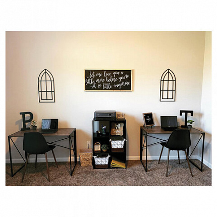 Стол на металлокаркасе BRABIX "LOFT CD-002", 1000х500х750 мм, складной, цвет морёный дуб, 641212