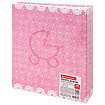 Фотоальбом BRAUBERG "Baby shoes" на 200 фото 10х15 см, твердая обложка, термосклейка, розовый, 39114