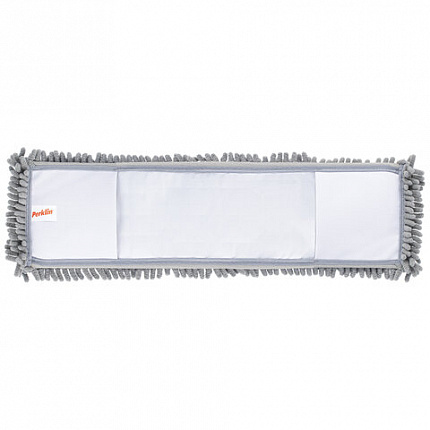 Швабра КОМПЛЕКТ черенок 75-130 см + флаундер 50 см + МОП микрофибра СИНЕЛЬ (ТИП К), PERKLIN (ПЕРКЛИН), 700983