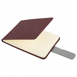 Еженедельник недатированный МАЛЫЙ ФОРМАТ 105х158мм BRAUBERG "Modern" под кожу, застежка, 64 листа, бордовый, 118658