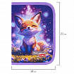 Пенал BRAUBERG KIDS, 1 отделение, 2 откидные планки, 21х14 см, "Chilling fox", 274544