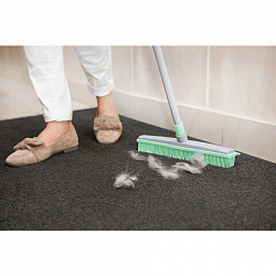 Швабра-сгон КОМПЛЕКТ щётка 32 см с резиновой щетиной 5,5 см + черенок 80-140 см, BACTERIA STOP, YORK, 51301