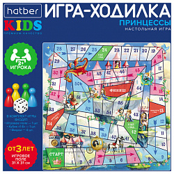 Игра-ходилка настольная детская, АССОРТИ, 5 сюжетов, HATBER